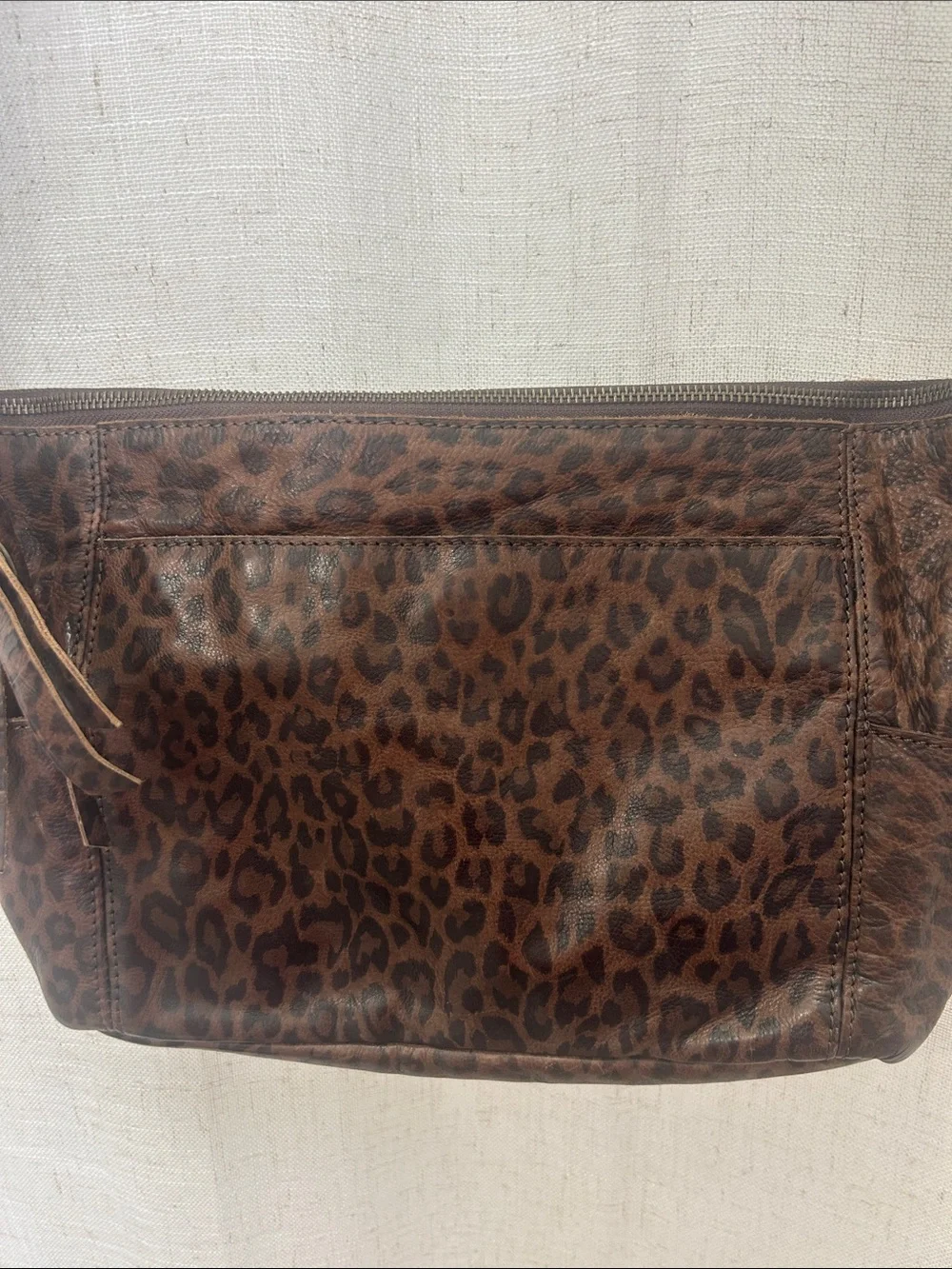 Frye And Company Brown Leopard Print Leather Crossbody Bag Brand New W/Tags